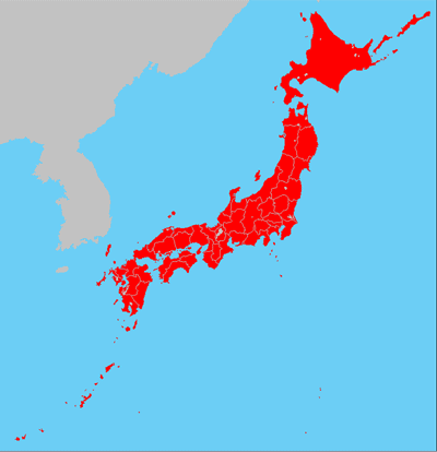 diverse maps of Japan