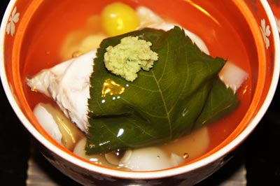 Dinner course of Yunode Ryokan