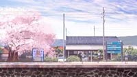 Yunosagi station in a scene of the animation drama.