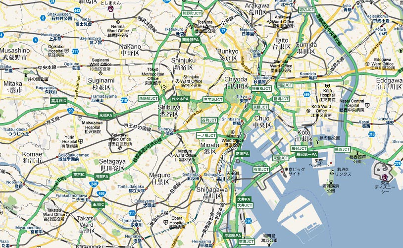 map of tokyo