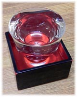 a glass of sake